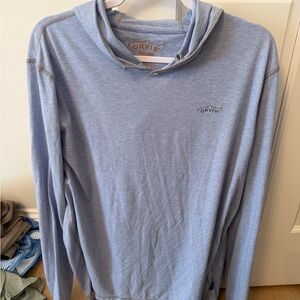 Orvis Sky Blue Hoodie with Logo